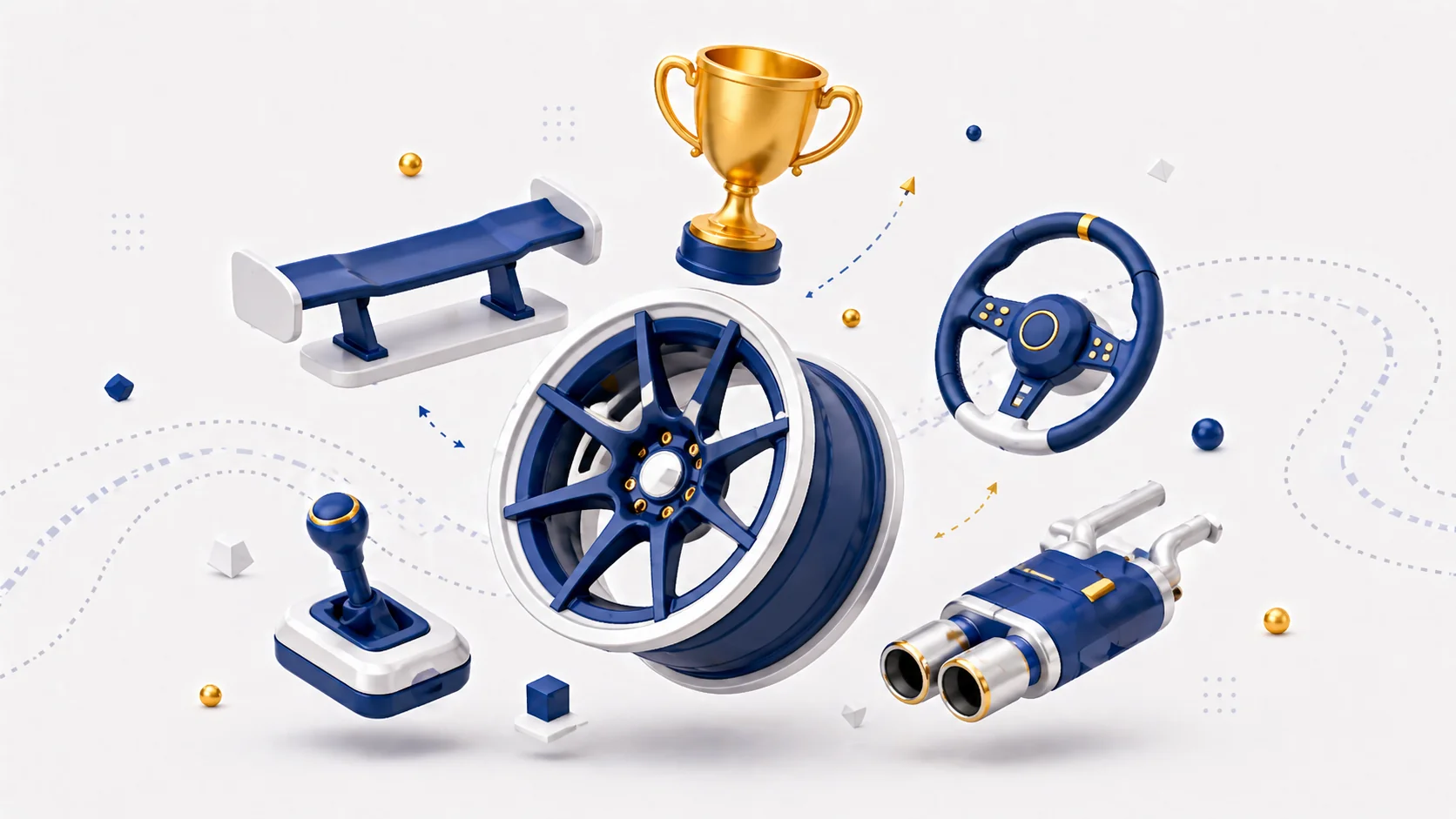 車カスタムパーツECが月間検索33,000のヘッドKWで1位を獲得したSEO事例のイラスト