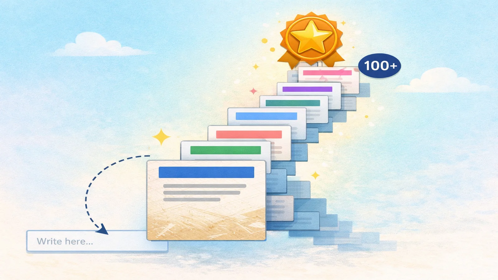 Catchyのテンプレ豊富さを示すイメージ