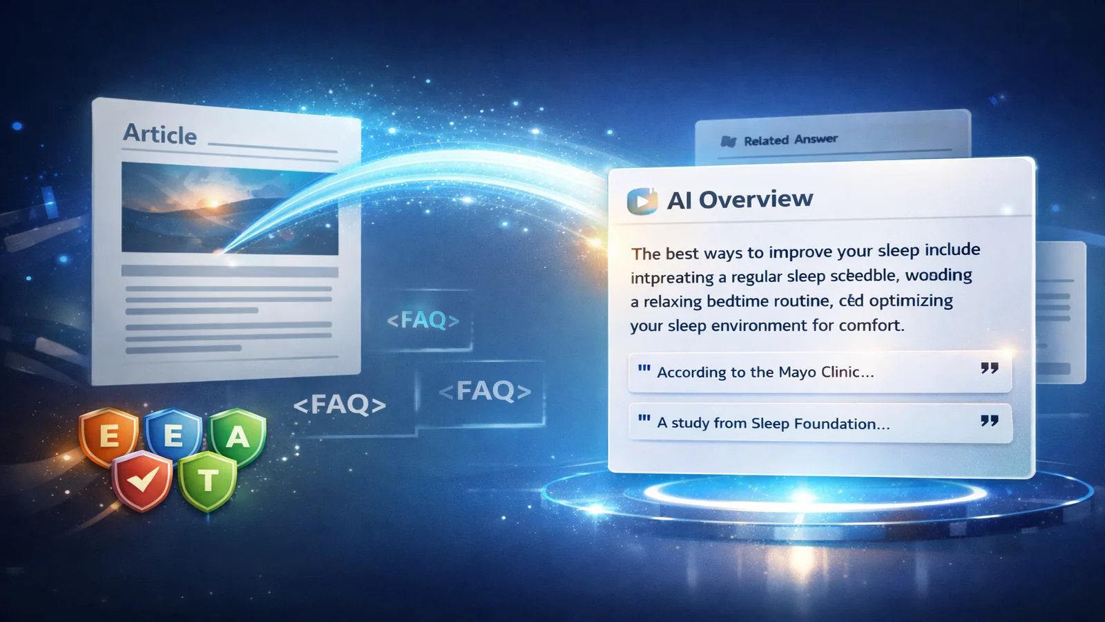 AI Overviewに引用される記事構造のイメージ