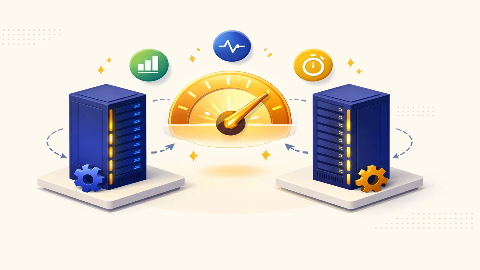 mixhost と カラフルボックスを比較するLiteSpeed系レンタルサーバー対決の全体像を表現したアイキャッチイラスト