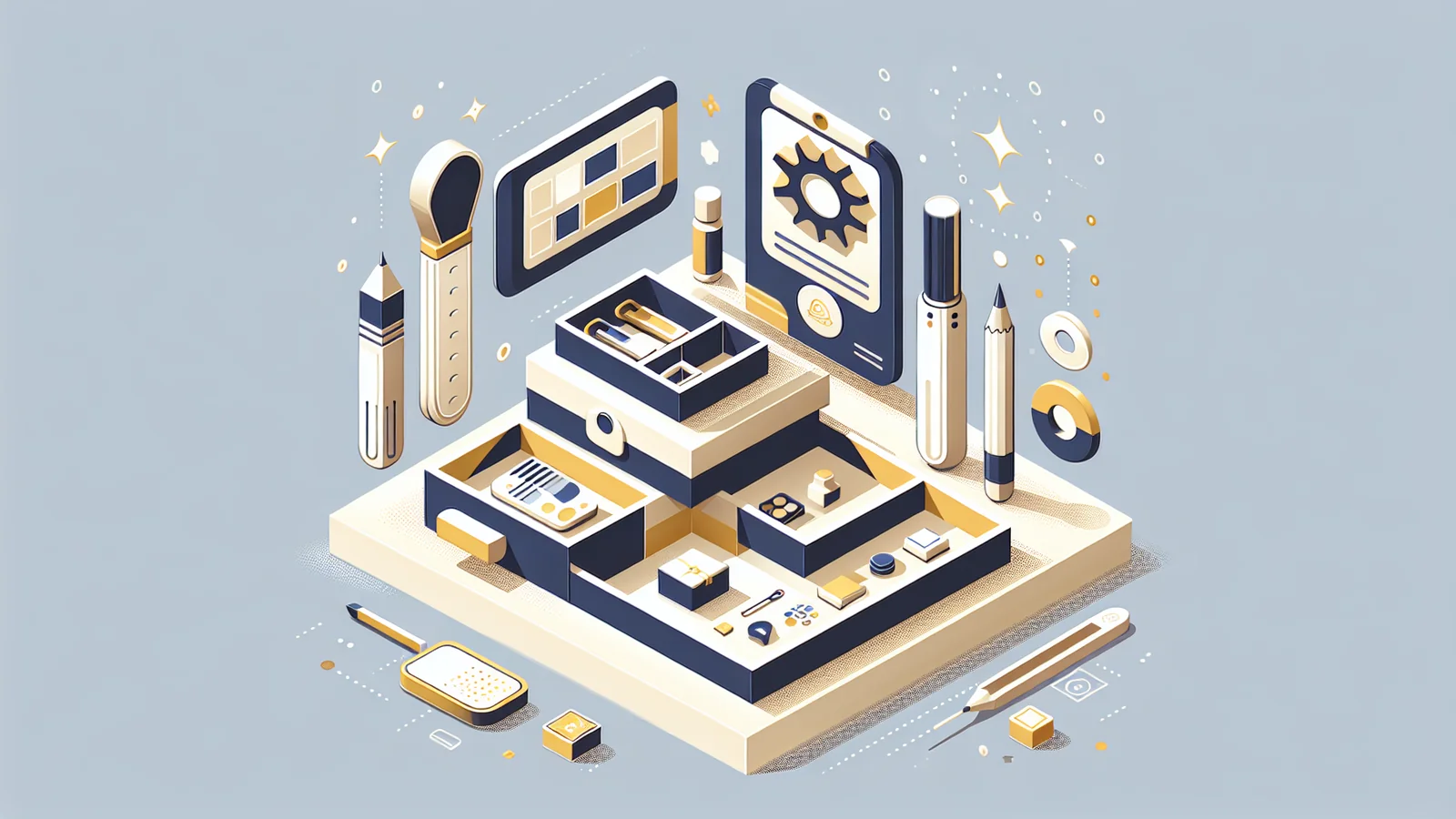 2026年SEO運用ツールの3軸を表現したツールボックスのイラスト