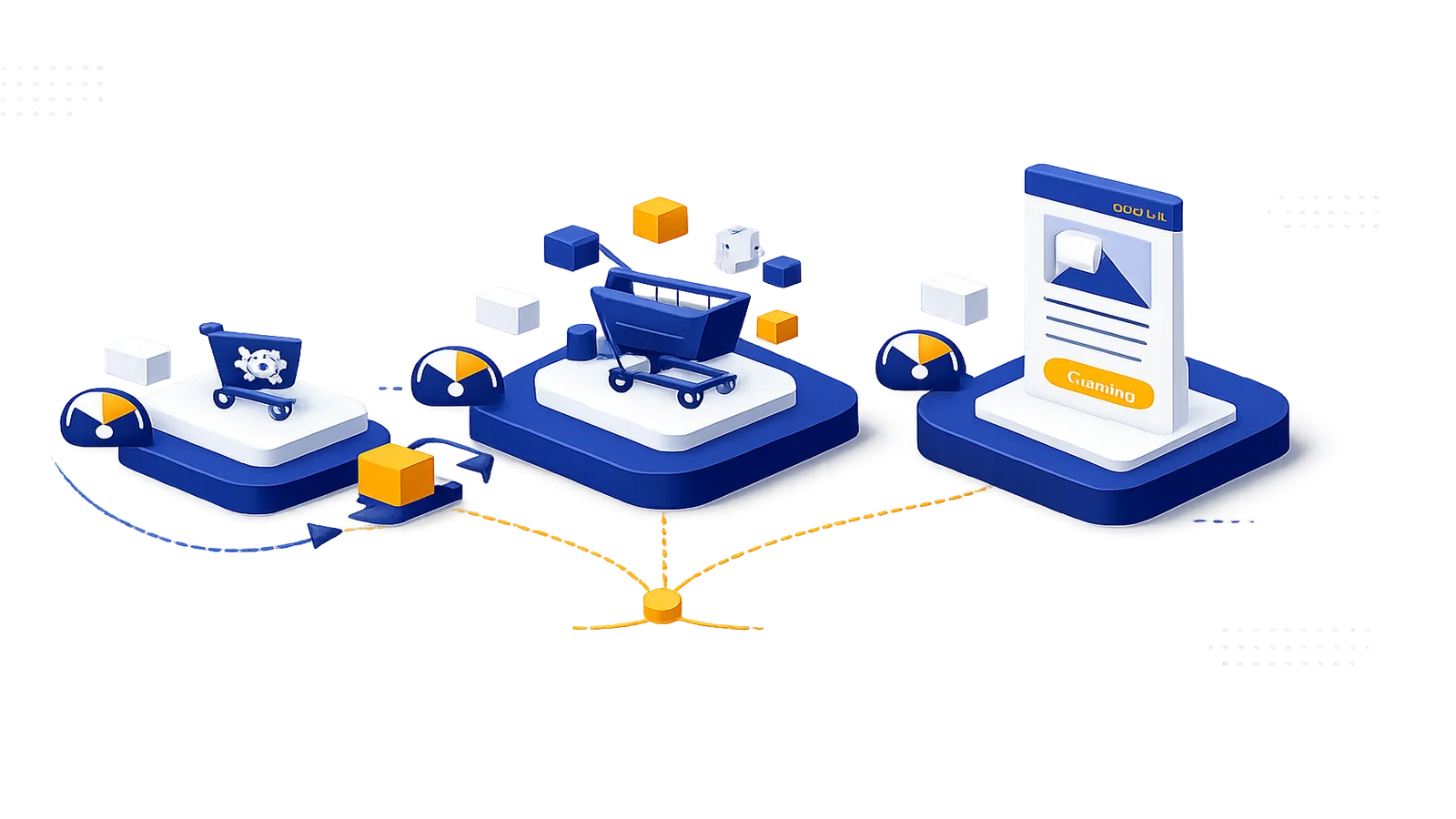 D2CのカートをBASE・Shopify・ペライチから段階別に選び分けるイメージ