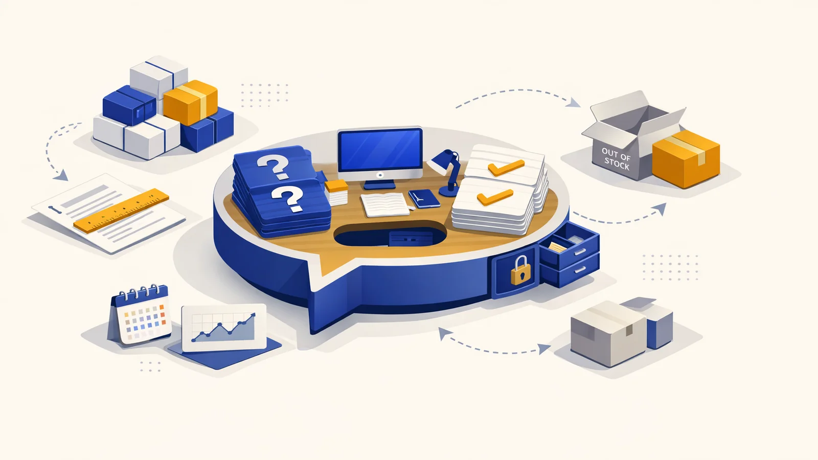 商品ページのSEOでよくある質問に答えるイメージ