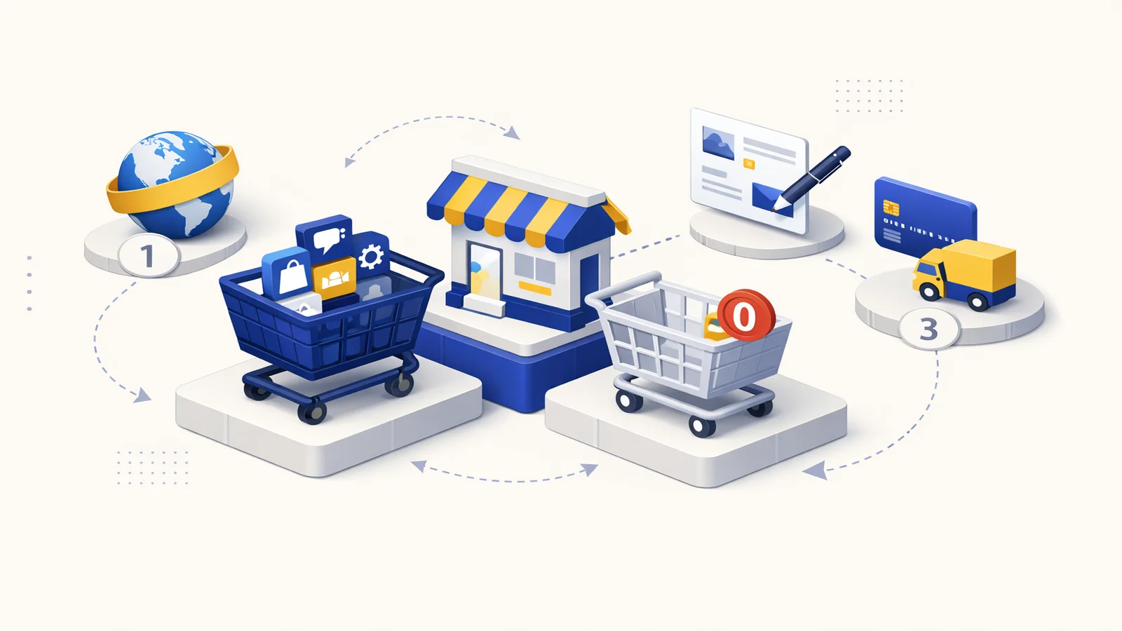 自社ECのカートとしてShopifyとBASEを選ぶイメージ
