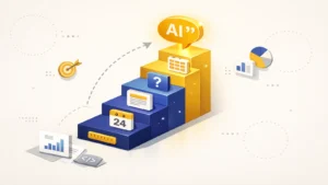 一次情報と4つの構造を積み上げてAIに引用される記事に至る道筋のイメージ